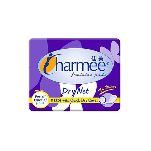 Charmee Napkin All Flow Dry Net No Wings 8s