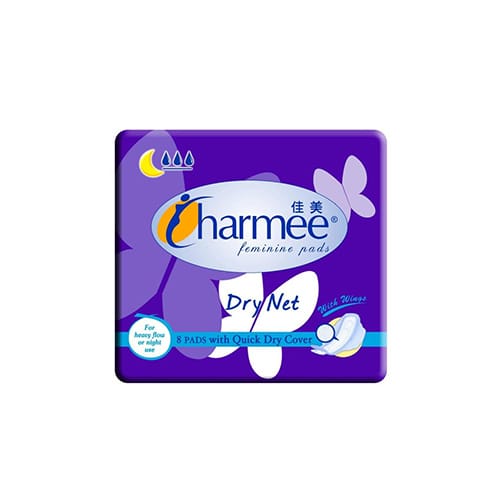 Charmee Napkin Dry Net Heavy Flow with Wings 8s