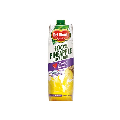 Del Monte Juice 100% Pineapple Heart Smart 1L
