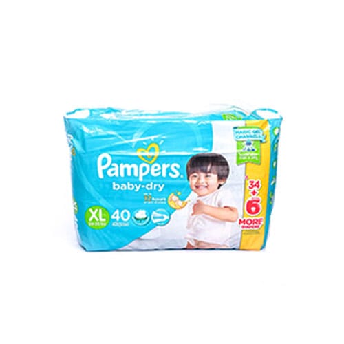 Pampers Baby Dry Taped Jumbo Diaper Extra Large (XL) 40s
