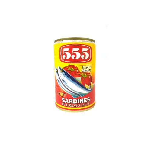 555 Sardines in Tomato Sauce With Chili Easy Open Can 425g