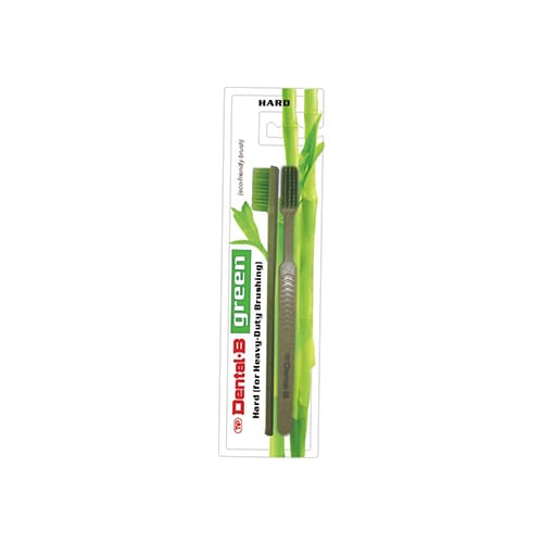 Dental B Hard Bristle Toothbrush Green 2s