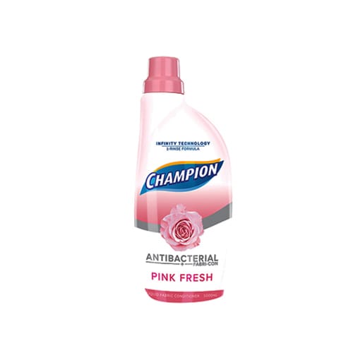 Champion Fabric Conditioner Antibacterial Pink Fresh Bottle 1L