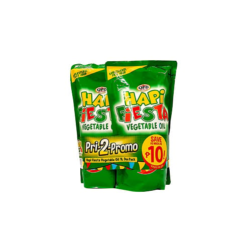 UFC Happy Fiesta VeGetable Oil 1L X 2 Save As Much As P10