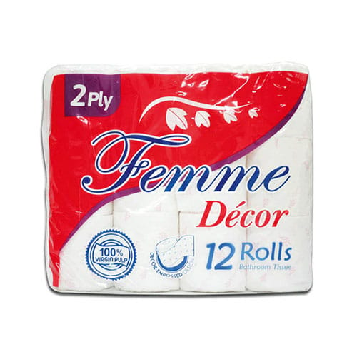 Femme Bathroom Tissue 2ply 300sheets 12rolls