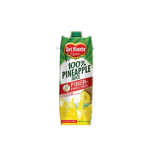 Del Monte Juice 100% Pineapple with Fiber Enriched 1L