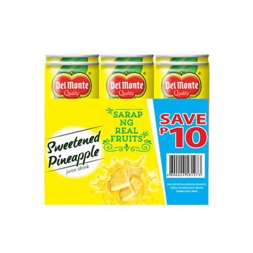 Del Monte Sweetened Pineapple Juice 240ml Buy 6 Save P10