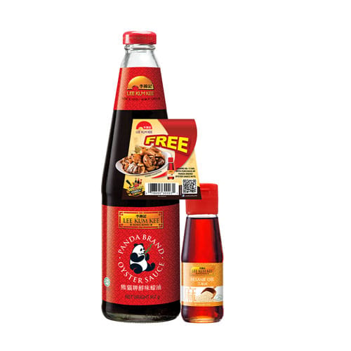 Lee Kum Kee Panda Oyster Sauce with Free Sesame Oil 907g