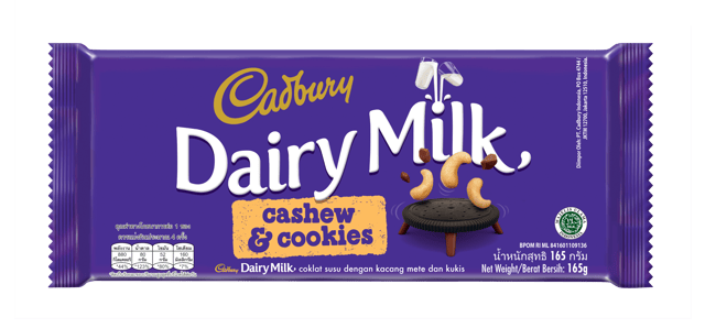Cadbury Cashew & Cookies Chocolate 165g