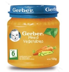 Gerber Mixed Vegetable Puree 125g