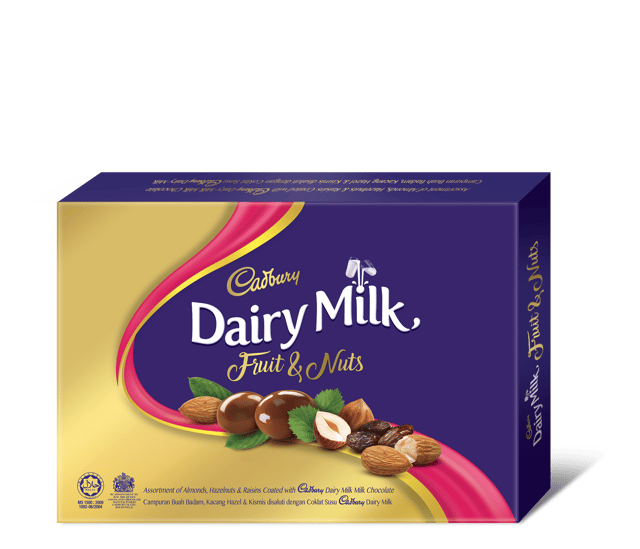 Gift Box of Cadbury Dairy Milk Panned Fruit & Nuts 180g