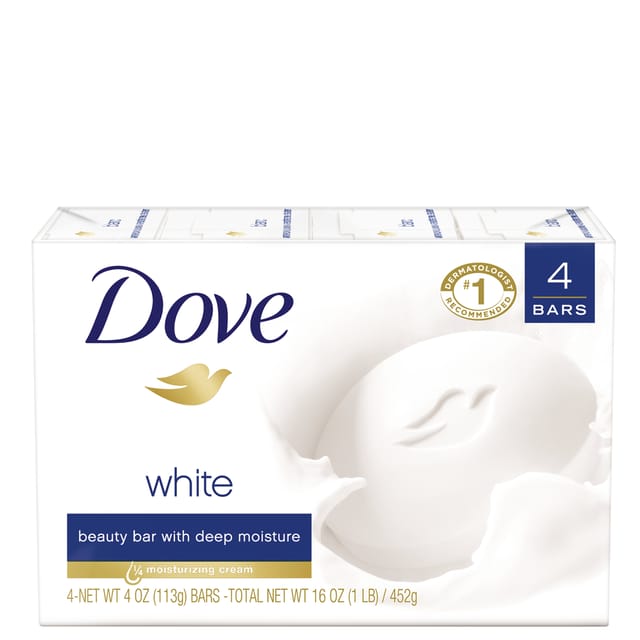 Dove Bar Soap White 4 x 3.75oz