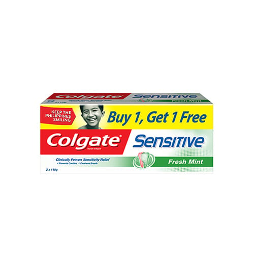 Colgate Sensitive Fresh Mint Toothpaste for Sensitivity Relief Twin Pack 110g x 2