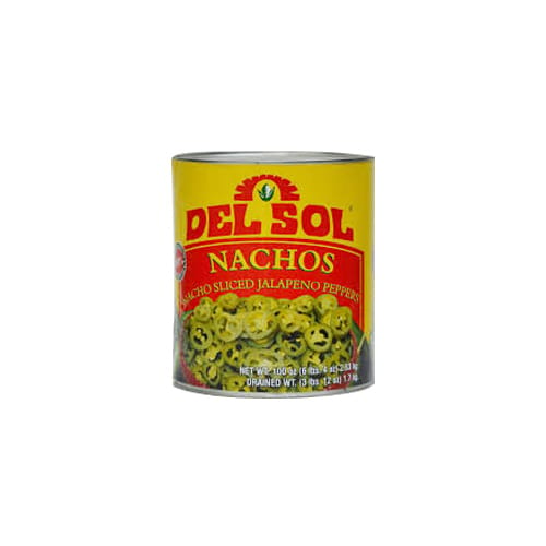 Del Sol Nacho Sliced Jalapeno Peppers 100oz