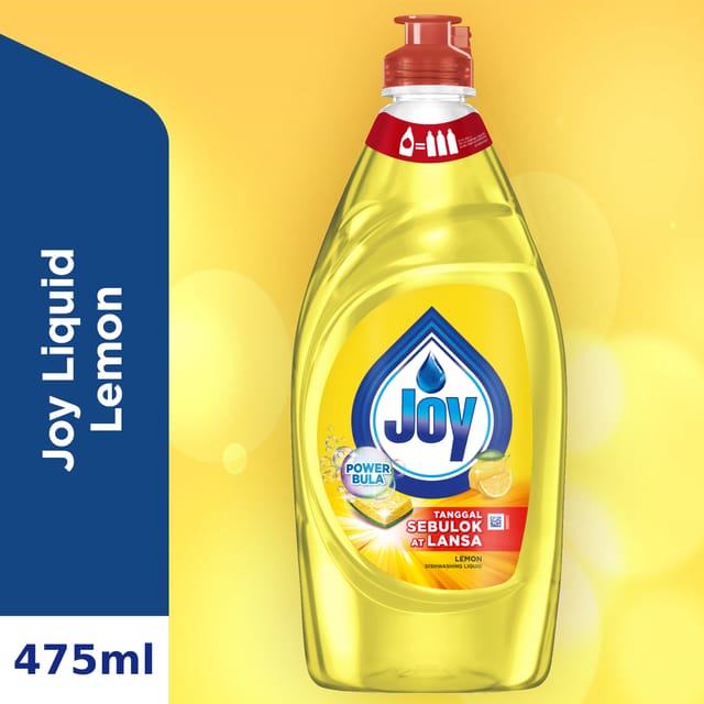 Joy Lemon Dishwashing Liquid Concentrate 475ml Bottle