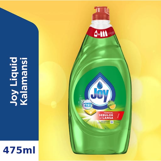 Joy Kalamansi Dishwashing Liquid Concentrate 475ml Bottle