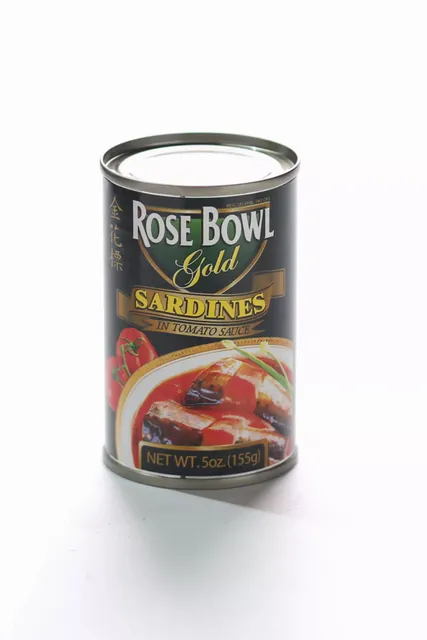 Rose Bowl Gold Sardines In Tomato Sauce Tall 425g