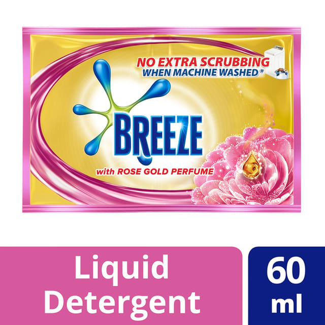 Breeze Liquid Detergent with Rose Gold Perfume 60ml Sachet