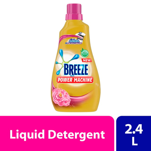 Breeze Powermachine with Rose Gold Perfume Liquid Detergent 2.4L Bottle