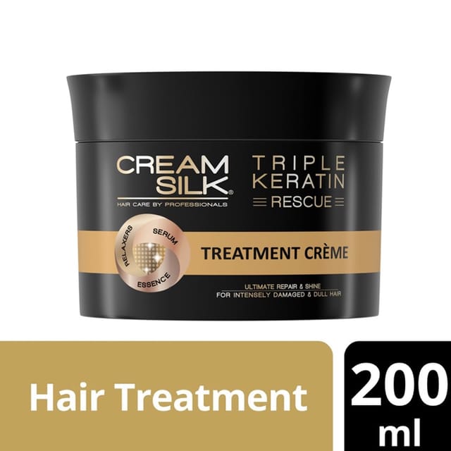 Cream Silk Triple Keratin Rescue Ultra Hair Treatment Creme Ultimate Repair & Shine 200ml