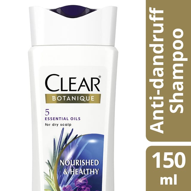 Clear Botanique Anti Dandruff Shampoo Nourished & Healthy 150ml
