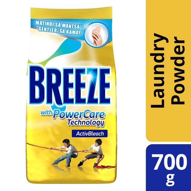 Breeze Powder Detergent ActivBleach with PowerCare Technology 700g Pouch