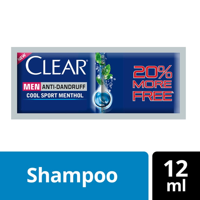 Clear Men Anti Dandruff Shampoo Cool Sport Menthol 12ml