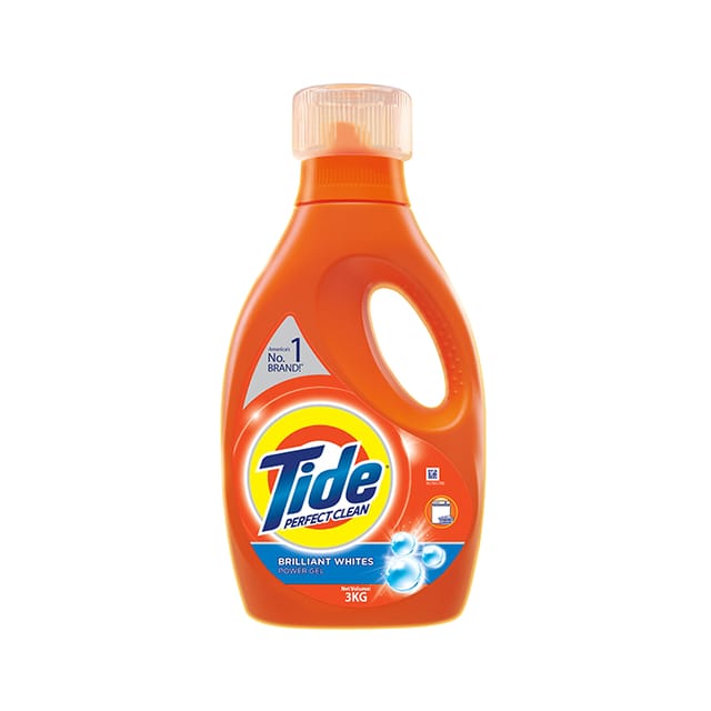 Tide Perfect Clean Brilliant Whites Liquid Laundry Detergent 3kg Bottle