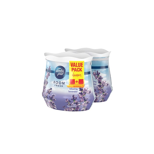 Ambi Pur Room Air Freshener Gel Relaxing Lavender 180g Duo Pack