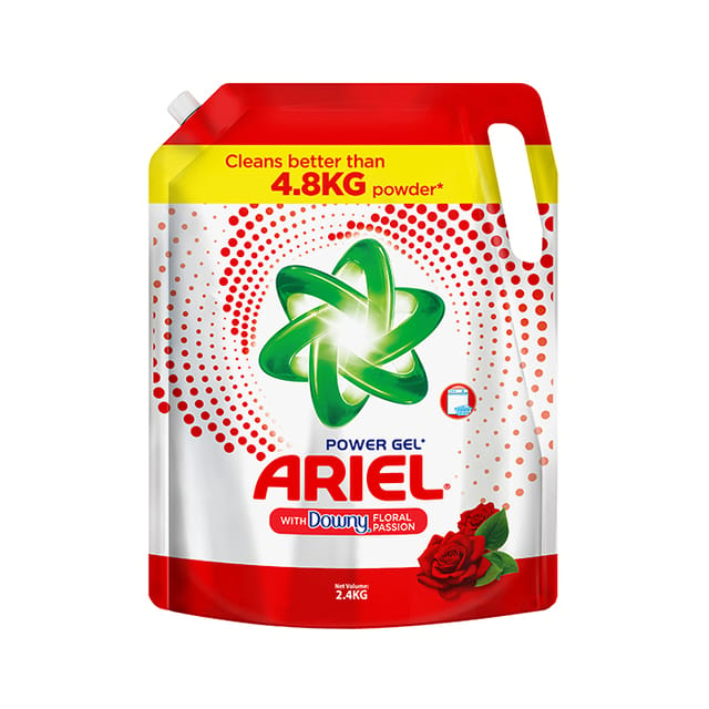 Ariel Power Gel Floral Passion Liquid Laundry Detergent 2.4kg Refill