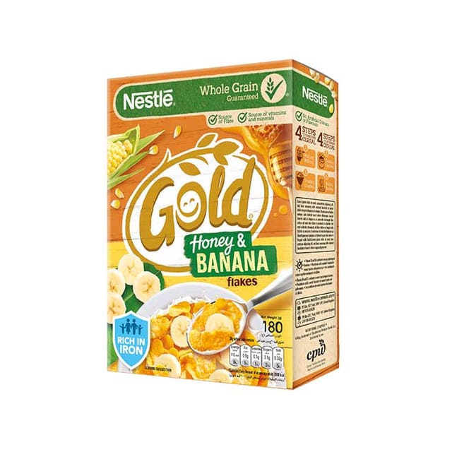Nestle Gold Cornflakes Honey & Banana 180g