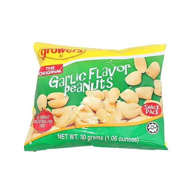 Growers Original Garlic Flavor Less-Grease Peanuts 30g