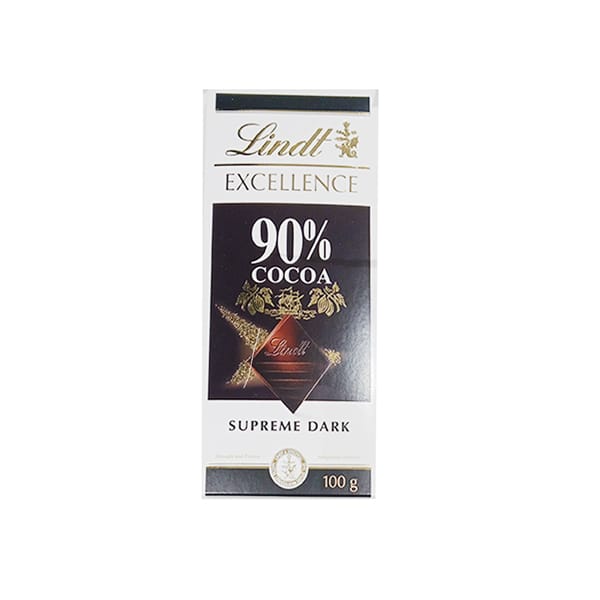 Lindt Excellence Dark 90% Cocoa Chocolate Bar 100g
