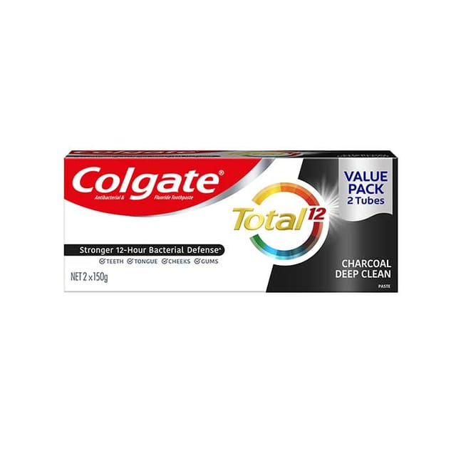 Colgate Total Charcoal Deep Clean Toothpaste Twin Pack 150g