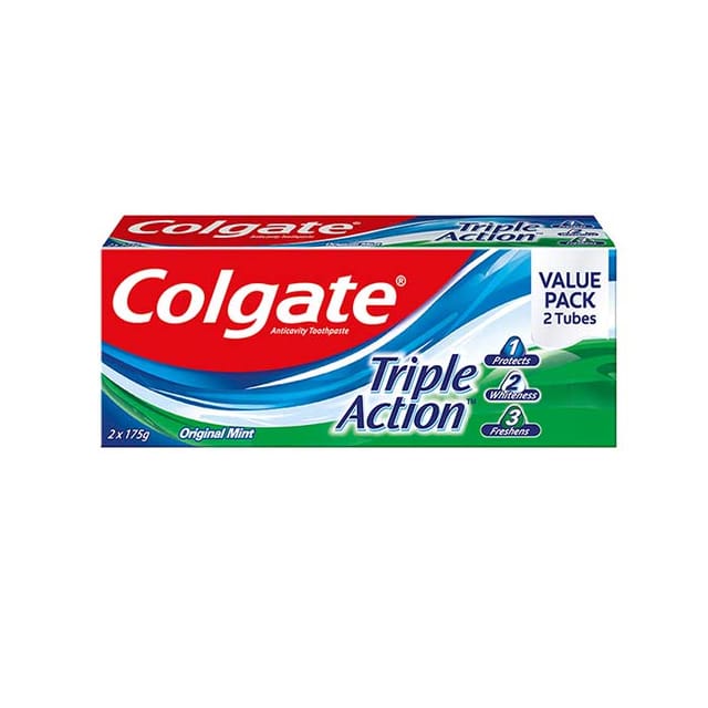 Colgate Triple Action Anti-Cavity Toothpaste Twin Pack 145ml
