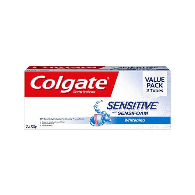 Colgate Sensitive Sensifoam Twin Pack 120g