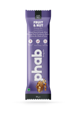 Phab Energy Bars – No Preservatives, No Artificial Sweeteners, Zero Trans Fats & Goodness of Honey: Pack of 6x 35g (Fruit & Nut)