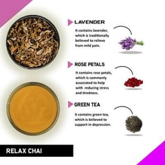 TEACURRY Calm Relax Tea  (1 Month pack | 30 tea bags) - Helps with Anxiety, Stress and Depression