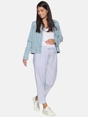 The Mom Store Blue Stripes Maternity Lounge Pants