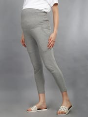 The Mom Store Comfy Maternity Leggings Grey
