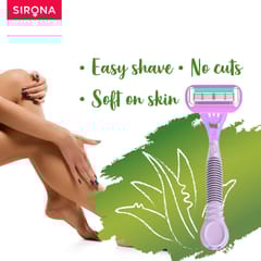 Sirona Reusable Hair Removal Razor for Women with Aloe Boost, Shaving Razor  -  Pack of 1