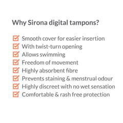 Sirona Premium Digital Tampon Super Plus Heavy Flow  -  20 Pieces
