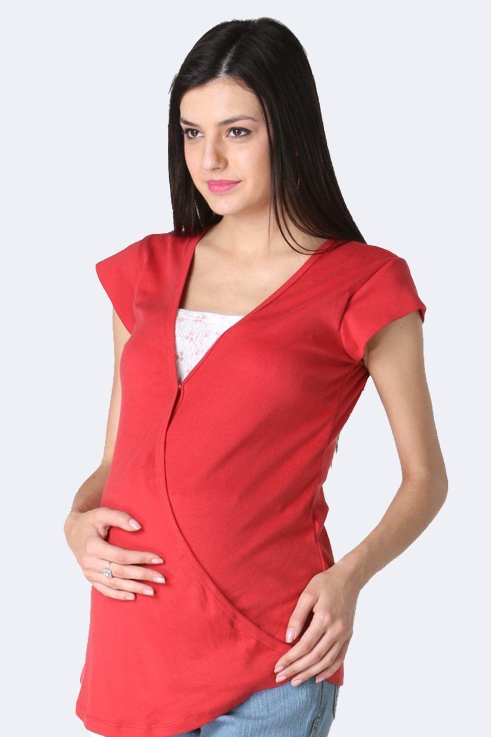 Morph Maternity Red Maternity Top