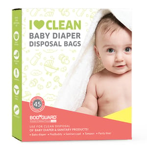 BodyGuard Baby Diapers and Sanitary Disposal Bag - 45 Bags