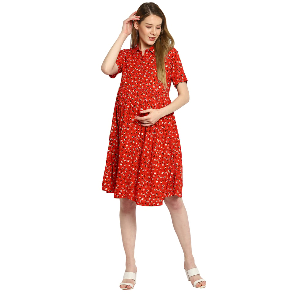 Momsoon Maternity Floral Tunic Dress