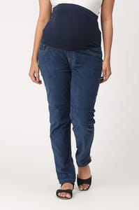 Charismomic Full Length Skinny Maternity Jeans With Zipper