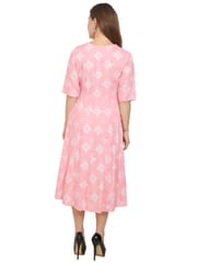 Moms Ever Maternity and Feeding Pre and Post Pregnancy Rayon Kurti - Pink