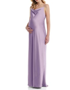 Plum and Peaches Cowl Neck Maternity Slip Gown