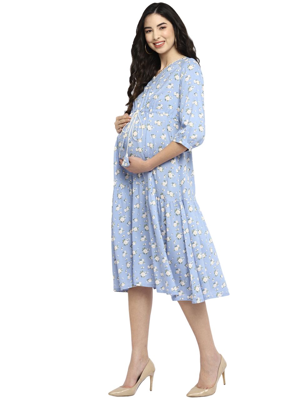 Momsoon Maternity Front Drawstring Dress