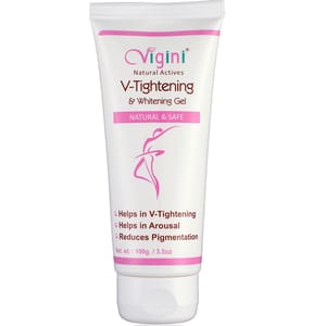Vigini Natural Intimate Vaginal V Tight Tightening Regain & Whitening Water Based Gel Women 100g | Reduces Itching Dryness Vagina Moisturizer Sulphate Paraben Free No Fragrance Non Staining Wash Able